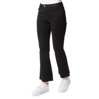 Pantaloni neri a zampa d'elefante da donna Swish Jeans, Abbigliamento Donna, SKU c813000071, Immagine 0